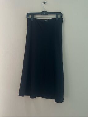 J. Crew Black Flared Midi Skirt